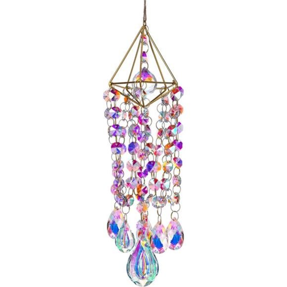 Crystal Suncatchers Hanging Wind Chime Style Garden Suncatcher Rainbow Maker - Picture 2 of 7